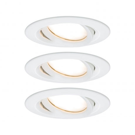 Paulmann Nova Coin LED Einbauleuchte Set - 3x Tunable White Spots, 84mm, Zigbee Smart