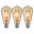 1879 Bundle Ampoules LED Rustika E27 230V 3x480lm 3x6W 1700K gradable Doré