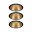 LED Recessed luminaire 3-Step-Dim Cole Coin Basic Set IP44 round 88mm Coin 3x6W 3x470lm 230V dimmable 2700K Black/Gold matt