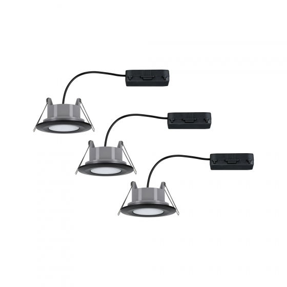 Led Einbauleuchte Calla Basisset Schwenkbar Ip65 Rund 90mm 3x6w 3x530lm