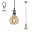 Vintage Edition Bundle Pendant Fabric cable + LED Globe E27 Red/Brushed nickel E27 230V 450lm 6W 1700K dimmable Gold