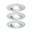 LED Recessed luminaire 3-piece set Swivelling round 90mm 50° 3x5W 3x460lm 230V 3000K Chrome matt