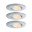 HomeSpa LED Recessed luminaire Calla 3-piece set Swivelling IP65 90mm 30° 3x5W 3x430lm 230V White Switch Chrome matt