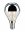 Modern Classic Edition LED-kogellamp Kopspiegel E14 230V 220lm 2,6W 2700K Kopspiegel zilver