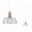 Neordic Pendant luminaire Yva E27 max. 20W Wood/Clear dimmable Wood/Glass